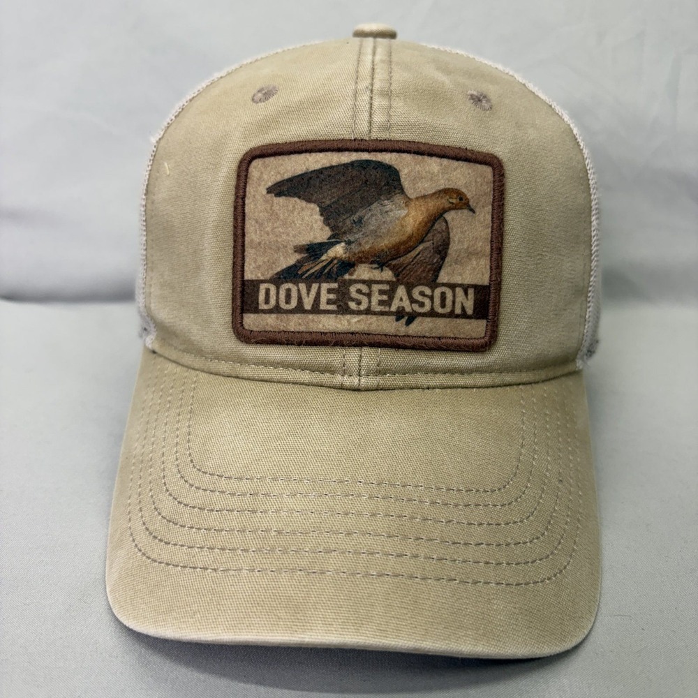 Outdoor Cap Trucker Hat Dove Season Mens OSFM Tan Mesh Back Snapback
